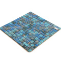 China supply products bule mixed Hot - melt mosaic swimming pool floor tile